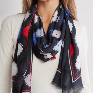 Kate Spade NWT Oblong Scarf in Red, White and Blue